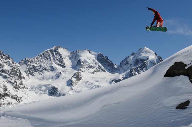 Free-Rider, Piz Corvatsch, snowboard