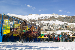 Horse Race, Horse races on snow, Pferderennen auf Schnee, Races, Skijöring-Trophy 2700 m, The European Snow Meeting, White Turf, whiteturf, Grand Prix Credit Suisse, Out of the Box