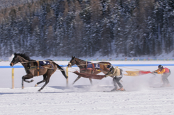 Horse Race, Horse races on snow, Pferderennen auf Schnee, Races, Skijöring-Trophy 2700 m, The European Snow Meeting, White Turf, whiteturf, Grand Prix Credit Suisse, Germansky #8, Erich Bottlang - Baileys Best #2, Jakob Broger