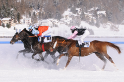 Flachrennen 2000 m, Horse Race, Horse races on snow, Pferderennen auf Schnee, Races, The European Snow Meeting, White Turf, whiteturf, 71. Grand Prix St. Moritz, Wassiljew #10, Vaclav Janacek - Thalamon #1, Filip Minarik - Thanatos #13, Michael Martinez