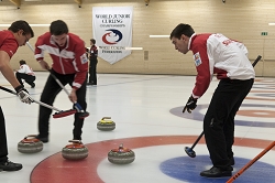 Draw #9 Men's Switzerland-Sweden, SUI-SWE/5-4, Team-Switzerland: Peter de Cruz, Benoît Schwarz, Roger Gulka, Valetin Tanner, Dominik Märki