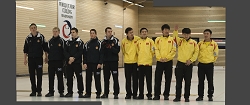 Play-Off Ceremony Scotland vs. China, Team-Scotland: Ally Fraser, Steven Mitchell, Scott Andrews, Kerr Drummond, Blair Fraser, Team-China, Harbin CC: Yansong Ji, Ji Hui Huang, Dexin Ba, Wenli Guo, Yujun Han