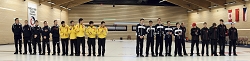 Play-Off Ceremony, Scotland vs. China and Canada vs. Switzerland, Team-Scotland: Ally Fraser, Steven Mitchell, Scott Andrews, Kerr Drummond, Blair Fraser, Team-China, Harbin CC: Yansong Ji, Ji Hui Huang, Dexin Ba, Wenli Guo, Yujun Han, Team-Canada: Jake Walker, Craig Van Ymeren, Geoff Chambers, Matt Mapletoft, Mathew Camm, Team-Switzerland: Peter de Cruz, Benoît Schwarz, Roger Gulka, Valetin Tanner, Dominik Märki