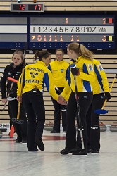 Semi-Final Women USA-Sweden, USA-SWE/1-6, Team-Sweden, CK Granit-Gävle: Anna Hasselborg, Jonna McManus, Agnes Knochenhauer, Anna Huhta, Sara McManus