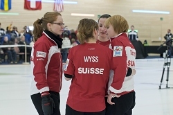 Bronze Game Women's USA-Switzerland, SUI-USA/7-9, Team-Switzerland: Manuela Siegrist, Imogen Lehmann, Claudia Hug, Janine Wyss, Corinne Rupp