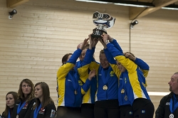 Final Ceremony, Gold for Women Team-Sweden, CK Granit-Gävle: Anna Hasselborg, Jonna McManus, Agnes Knochenhauer, Anna Huhta, Sara McManus
