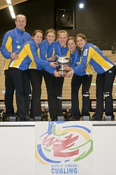 Final Ceremony, Team-Sweden, CK Granit-Gävle: Anna Hasselborg, Jonna McManus, Agnes Knochenhauer, Anna Huhta, Sara McManus