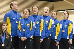 Final Ceremony, Team-Sweden, CK Granit-Gävle: Anna Hasselborg, Jonna McManus, Agnes Knochenhauer, Anna Huhta, Sara McManus