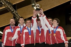 Final Ceremony, Team-Switzerland: Peter de Cruz, Benoît Schwarz, Roger Gulka, Valetin Tanner, Dominik Märki