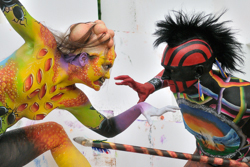 Austria, Pörtschach, World Bodypainting Festival, Wörthersee