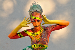 Austria, Pörtschach, World Bodypainting Festival, Wörthersee