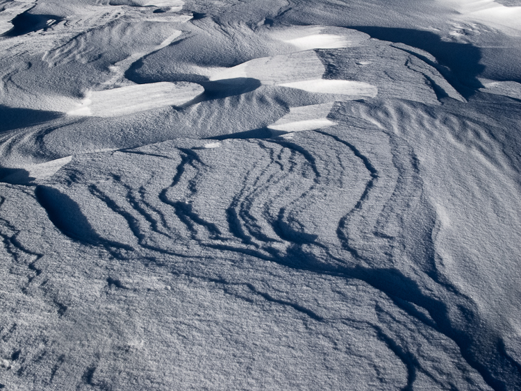 Snowdrift Formations, Ice waves Abstract Formation, Engadin, Golfcourse, Graubünden, Sils / Segl, Sils/Segl Baselgia, Snow, Switzerland, Waves of Ice, Winter