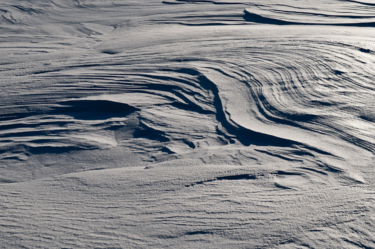 , Wind sculpted snow fields. Abstract Formation, Engadin, Graubünden, Snow, Switzerland, Waves of Ice, Winter