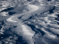 Snowdrift Formations, Ice waves Abstract Formation, Engadin, Golfcourse, Graubünden, Sils / Segl, Sils/Segl Baselgia, Snow, Switzerland, Waves of Ice, Winter