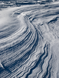 Snowdrift Formations, Ice waves Abstract Formation, Engadin, Golfcourse, Graubünden, Sils / Segl, Sils/Segl Baselgia, Snow, Switzerland, Waves of Ice, Winter