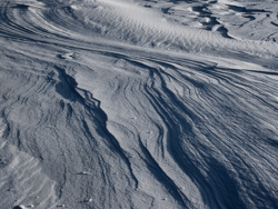 Snowdrift Formations, Wind sculpted snow fields. Abstract Formation, Engadin, Golfcourse, Graubünden, Sils / Segl, Sils/Segl Baselgia, Snow, Switzerland, Waves of Ice, Winter