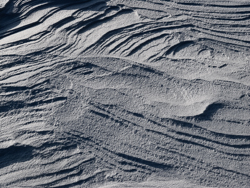 Snowdrift Formations, Wind sculpted snow fields. Abstract Formation, Engadin, Golfcourse, Graubünden, Sils / Segl, Sils/Segl Baselgia, Snow, Switzerland, Waves of Ice, Winter