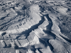 Snowdrift Formations, Ice waves Abstract Formation, Engadin, Golfcourse, Graubünden, Sils / Segl, Sils/Segl Baselgia, Snow, Switzerland, Waves of Ice, Winter