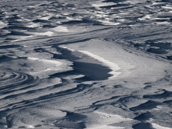 Snowdrift Formations, Ice waves Abstract Formation, Engadin, Golfcourse, Graubünden, Sils / Segl, Sils/Segl Baselgia, Snow, Switzerland, Waves of Ice, Winter