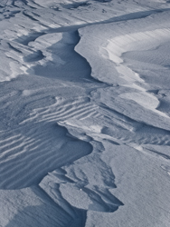 Snowdrift Formations, Ice waves Abstract Formation, Engadin, Golfcourse, Graubünden, Sils / Segl, Sils/Segl Baselgia, Snow, Switzerland, Waves of Ice, Winter