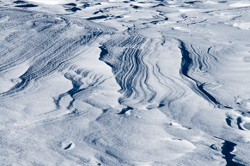 Snowdrift Formations, Wind sculpted snow fields. Abstract Formation, Engadin, Graubünden, Sils / Segl, Sils/Segl Baselgia, Snow, Switzerland, Waves of Ice, Winter