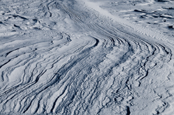 Snowdrift Formations, Wind sculpted snow fields. Abstract Formation, Engadin, Graubünden, Sils / Segl, Sils/Segl Baselgia, Snow, Switzerland, Waves of Ice, Winter