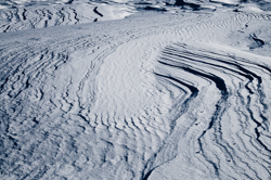 Snowdrift Formations, Wind sculpted snow fields. Abstract Formation, Engadin, Graubünden, Sils / Segl, Sils/Segl Baselgia, Snow, Switzerland, Waves of Ice, Winter