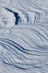 Snowdrift Formations, Wind sculpted snow fields. Abstract Formation, Engadin, Graubünden, Sils / Segl, Sils/Segl Baselgia, Snow, Switzerland, Waves of Ice, Winter