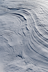 Snowdrift Formations, Wind sculpted snow fields. Abstract Formation, Engadin, Graubünden, Sils / Segl, Sils/Segl Baselgia, Snow, Switzerland, Waves of Ice, Winter