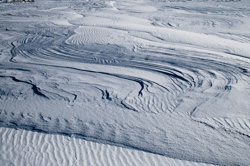 Snowdrift Formations, Wind sculpted snow fields. Abstract Formation, Engadin, Graubünden, Sils / Segl, Sils/Segl Baselgia, Snow, Switzerland, Waves of Ice, Winter