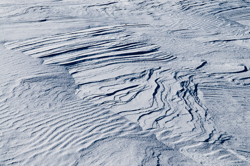 Snowdrift Formations, Wind sculpted snow fields. Abstract Formation, Engadin, Graubünden, Sils / Segl, Sils/Segl Baselgia, Snow, Switzerland, Waves of Ice, Winter