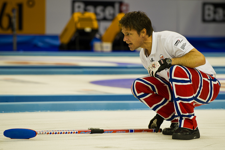 France vs. Norway, Score 6 : 9, Team France: Thomas Dufour (Skip), Tony Angiboust, Lionel Roux, Wilfrid Coulot, Jeremy Farier.
Team Norway: Ulsrud Thomas, Nergaard Torger, Svae Christoffer, Petersson Haavard Vad, Loevold Thomas. Curling, Sport, World Men's Chamionship