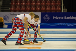 Curling, Sport, World Men's Chamionship, France vs. Norway, Score 6 : 9, Team France: Thomas Dufour (Skip), Tony Angiboust, Lionel Roux, Wilfrid Coulot, Jeremy Farier.
Team Norway: Ulsrud Thomas, Nergaard Torger, Svae Christoffer, Petersson Haavard Vad, Loevold Thomas.