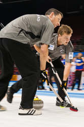 Curling, Sport, World Men's Chamionship, Canada vs. New Zealand, Score 7 : 9, Team Canada: Howard Glen, Middaugh Wayne, Laing Brent, Savill Craig, Howard Scott.
Team New Zealand: de Boer Peter, Becker Sean, Becker Scott, Thomson Kenny, Dowling Philip.