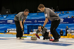 Curling, Sport, World Men's Chamionship, New Zealand vs. Sweden, Score 10 : 2, Team New Zealand: de Boer Peter, Becker Sean, Becker Scott, Thomson Kenny, Dowling Philip
Team Sweden: Kraupp Sepbastian, Lindberg Frederik, Eriksson Oskar, Kjaell Viktor, Edin Niklas