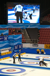 Curling, Sport, World Men's Chamionship, Sweden vs Scotland, Score 6 : 7, Team Sweden: Kraupp Sepbastian, Lindberg Frederik, Eriksson Oskar, Kjaell Viktor, Edin Niklas.
Team Scotland: Brewster Tom, Drummond Greg, Andrews Scott, Goodfellow Michael, Edwards David.