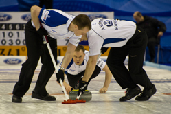 Curling, Sport, World Men's Chamionship, Sweden vs Scotland, Score 6 : 7, Team Sweden: Kraupp Sepbastian, Lindberg Frederik, Eriksson Oskar, Kjaell Viktor, Edin Niklas.
Team Scotland: Brewster Tom, Drummond Greg, Andrews Scott, Goodfellow Michael, Edwards David.