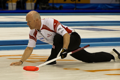 Curling, Sport, World Men's Chamionship, Scotland vs. Canda, Scroe 7 : 8, Team Scotland: Brewster Tom, Drummond Greg, Andrews Scott, Goodfellow Michael, Edwards David.
Team Canada: Howard Glen, Middaugh Wayne, Laing Brent, Savill Craig, Howard Scott.