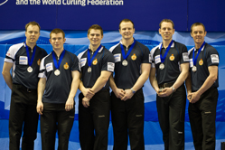 Curling, Sport, World Men's Chamionship, The Team from Scotland, Brewster Tom, Drummond Greg, Andrews Scott, Goodfellow Michael, Edwards David.