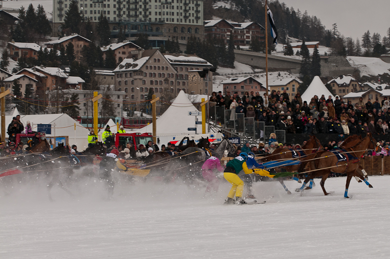 Credit Suisse Skijöring Trophy 2012,  Graubünden, Horse Race, Snow, Sport, St. Moritz, Switzerland, White Turf, Winter