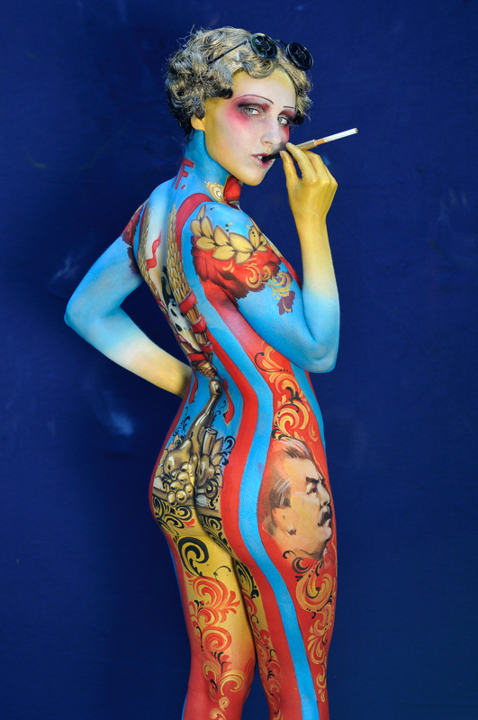 Body Painting, Body Art, Brush and Sponge / Pre-Selection / Artist: Evgenia Parthatskaja, Sweden