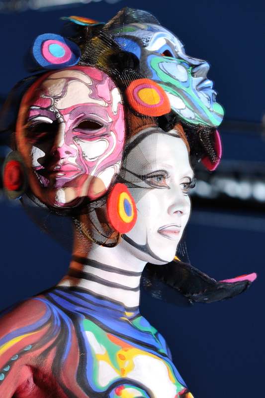 Body Painting, Body Art, on stage, Brush and Sponge / Pre-Selection / Artist: Corinne Perez, Spain