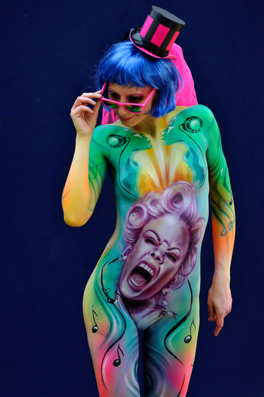 Body Painting, Body Art, Airbrush / Pre-Selection / Artist: Kerstin Bülow, Germany