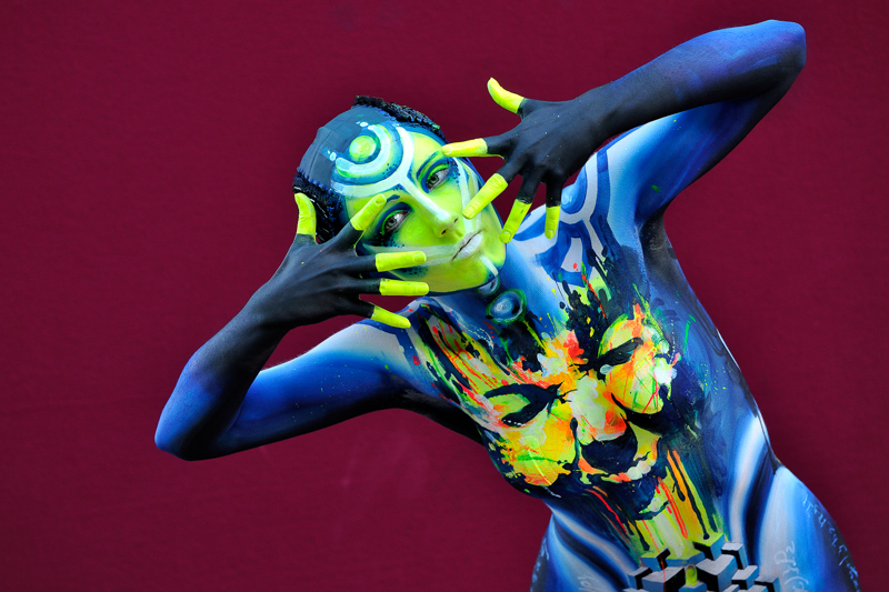 Body Painting, Body Art, Brush and Sponge / Final / Artist: Evgenia Parhatskaja, Sweden
