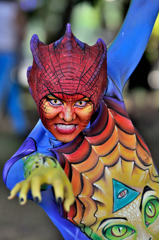 Body Painting, Body Art, Brush and Sponge / Final / Artist: Nick Wolf, USA