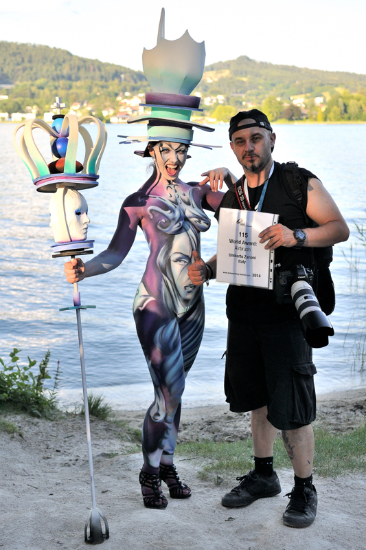 Body Painting, Body Art, Airbrush / Final / Artist: Umberto Zanoni and Model, Italy