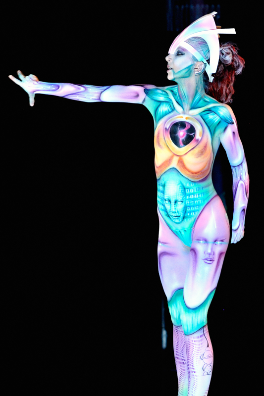 Body Painting, Body Art, on stage, Airbrush - Final, Kris Bülow, Germany