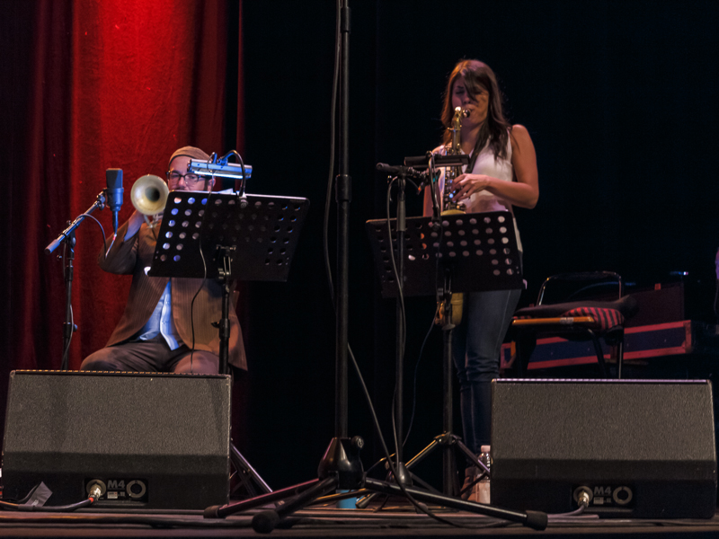 SWR NEWJazz Meeting 2014, Kirk Knuffke, Kornett / Melissa Aldana, Tenorsaxofon