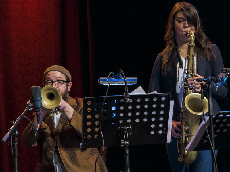 SWR NEWJazz Meeting 2014, Kirk Knuffke, Kornett / Melissa Aldana, Tenorsaxofon