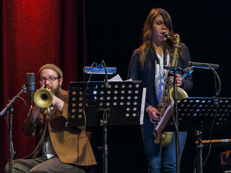 SWR NEWJazz Meeting 2014, Kirk Knuffke, Kornett / Melissa Aldana, Tenorsaxofon